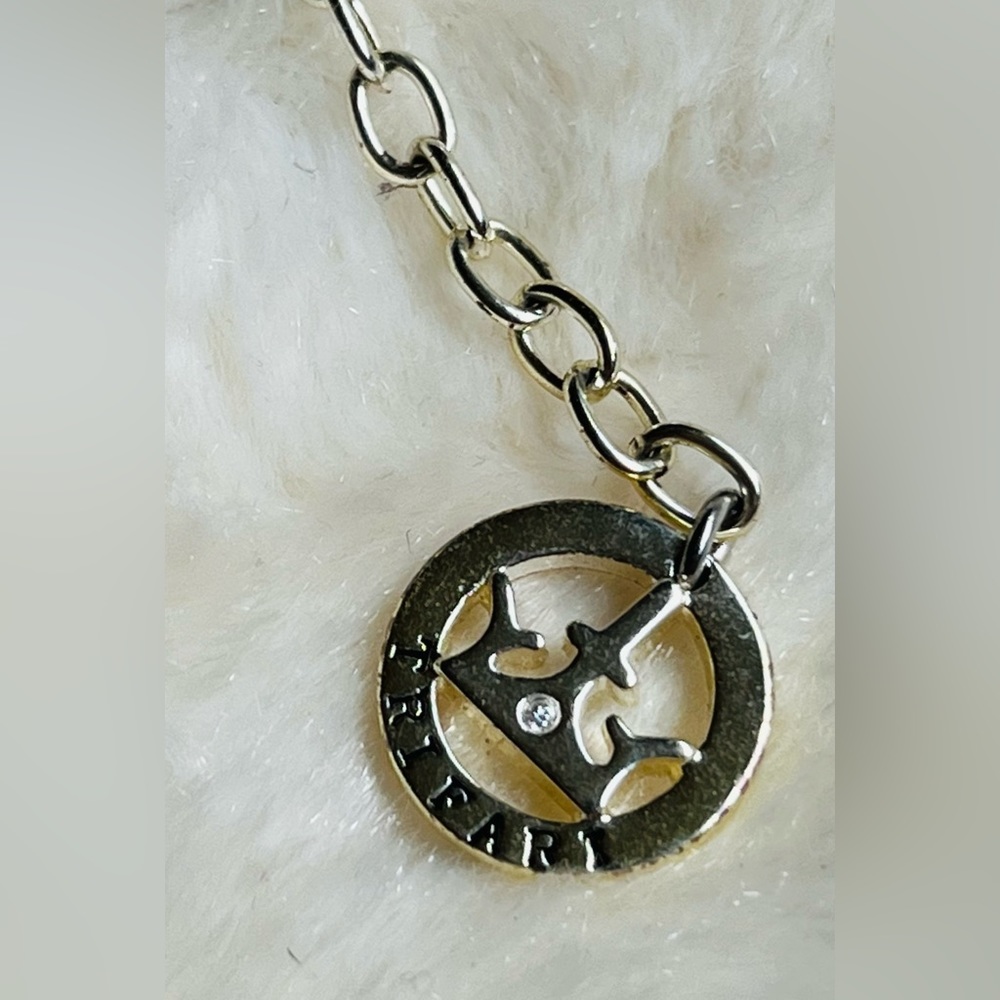 Trifari silver & rhinestone necklace - Picture 2 of 3